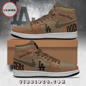 Custom Los Angeles Dodgers 2024 Armed Forces Day Air Jordan 1 Hightop Shoes