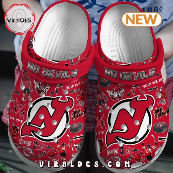 New Jersey Devils NHL Sport Crocs Clogs Shoes