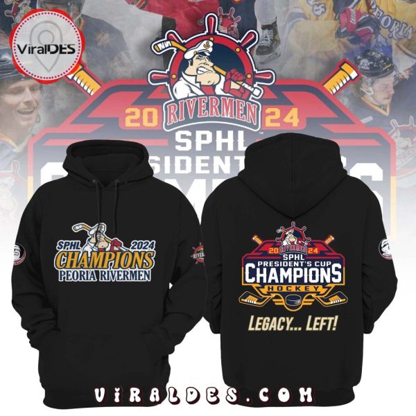 Peoria Rivermen 2024 Champion Black Hoodie, Jogger