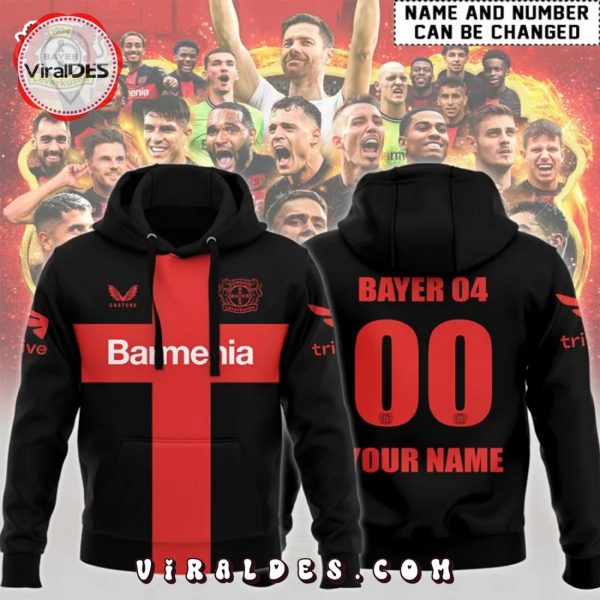Personalized Bayer 04 Leverkusen Champions Black Hoodie