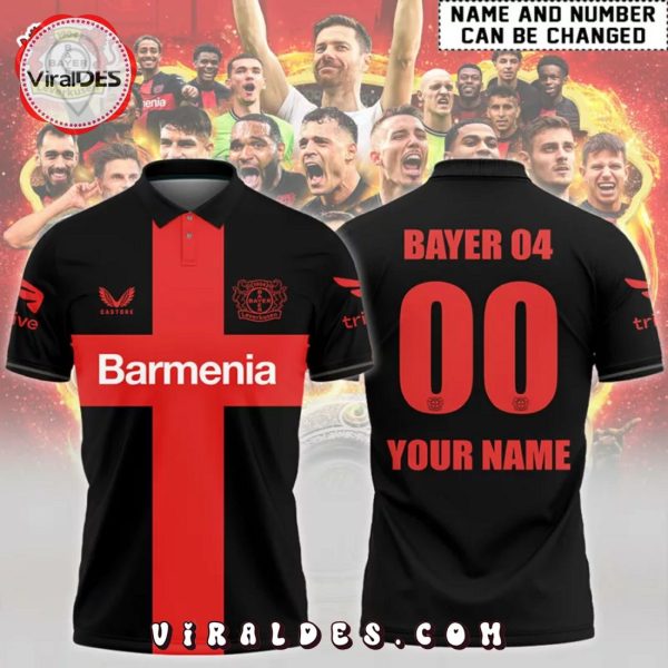 Personalized Bayer 04 Leverkusen Champions Black Polo