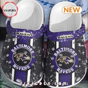 NFL Baltimore Ravens Football Crocs Shoes Clogs
