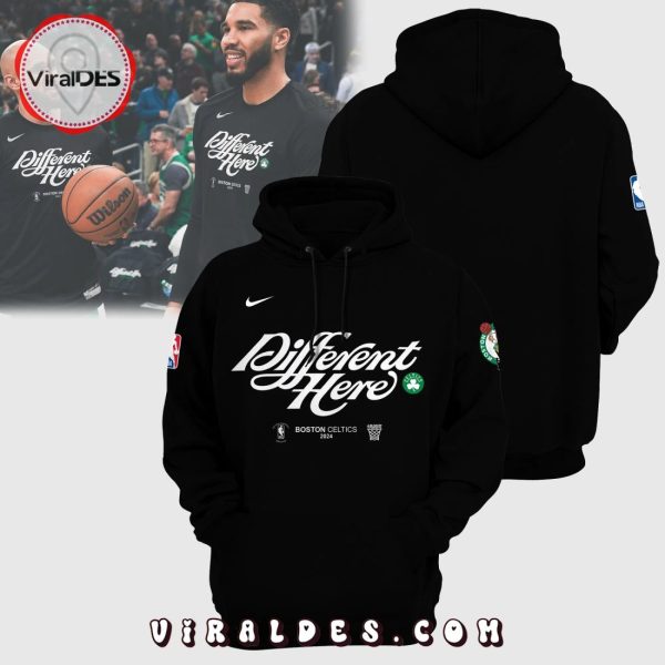 Premium Boston Celtics Different Here Black Hoodie