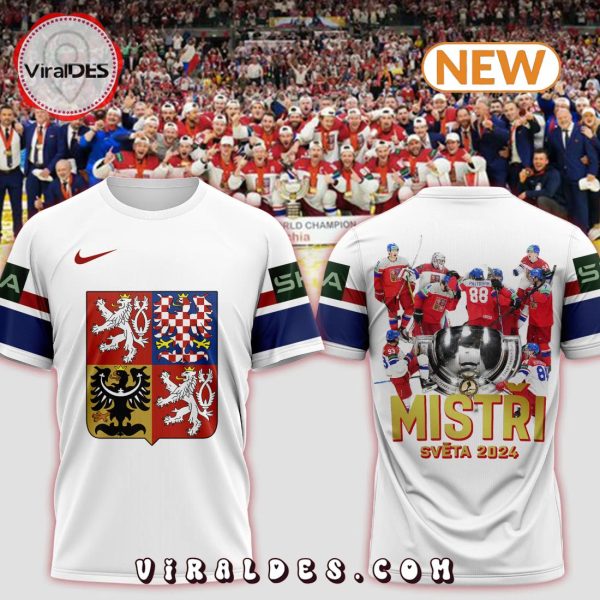 Premium Czech Ice Hockey Association Champions White T-Shirt, Cap
