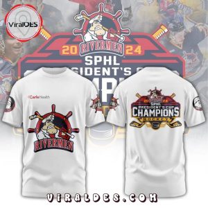 2024 Peoria Rivermen Hockey Champions White T-Shirt, Jogger, Cap