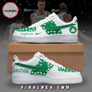 Boston Celtics Limited Edition White Air Force 1 Sneakers