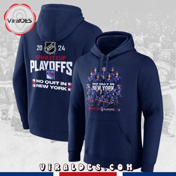 Rangers 23-24 Playoff No Quit In New York Navy T-Shirt