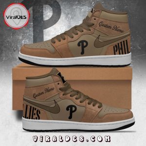 Custom Philadelphia Phillies 2024 Armed Forces Day Air Jordan 1 Hightop Shoes