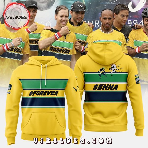 Senna Forever Yellow Design Hoodie Limited Edition