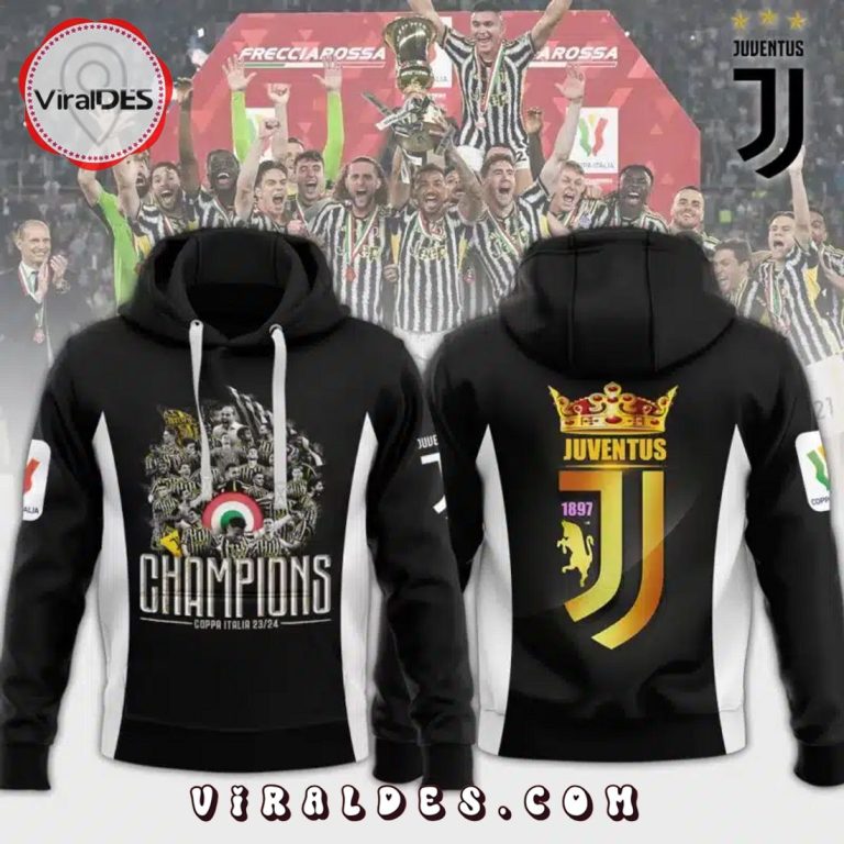 Special Juventus Champions Coppa Italia Frecciarossa Black Hoodie