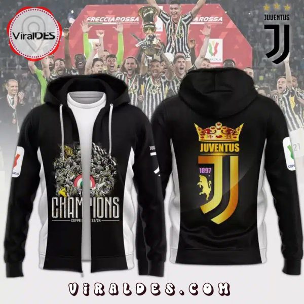 Special Juventus Champions Coppa Italia Frecciarossa Black Hoodie