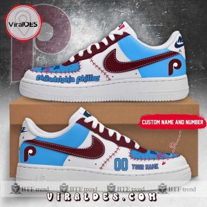 Philadelphia Phillies 2024 Personalized Air Force 1 Sneaker