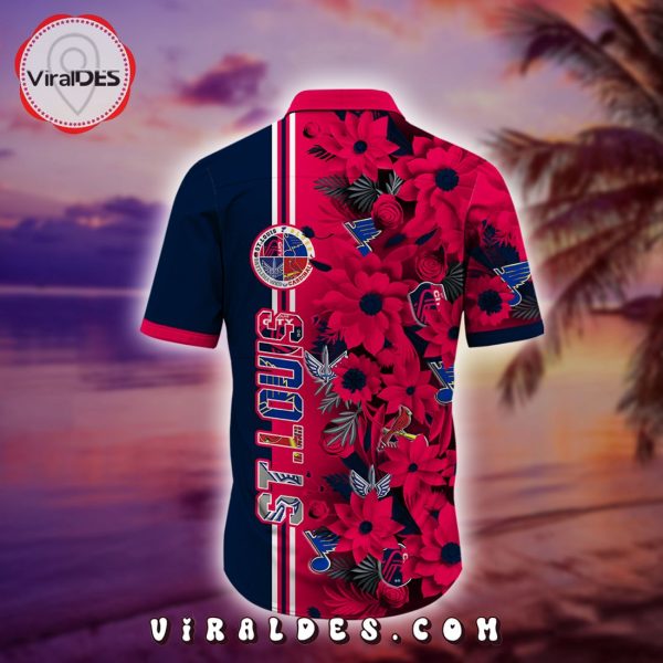 St. Louis Sports Leaf Style Hawaiian Shirt – Red