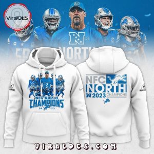 Detroit Lions 2023 NFC North Division Champions White Hoodie