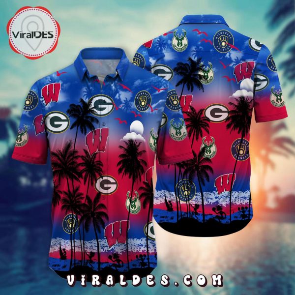 Wisconsin Sports Palm Tree Hawaiian Shirt Limited Edition