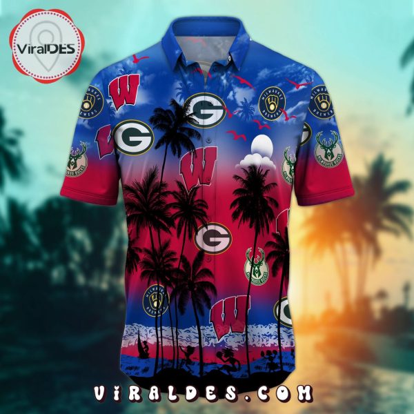 Wisconsin Sports Palm Tree Hawaiian Shirt Limited Edition