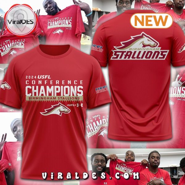 2024 Birmingham Stallions Special Conference Champions Red Shirt