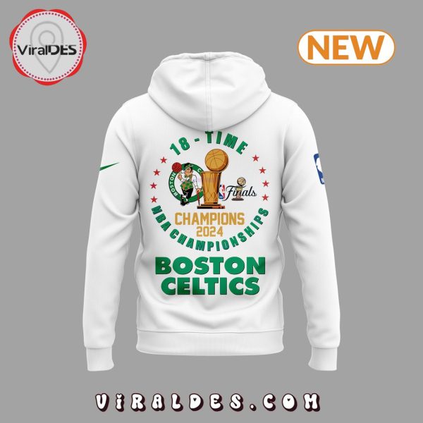 2024 Boston Celtics Congratulations 18-Time White Hoodie