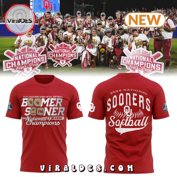 2024 Oklahoma Sooners Softball Champions Red Hoodie