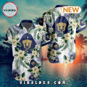 LIGA MX Pumas UNAM Special Hawaiian Design Button Shirt