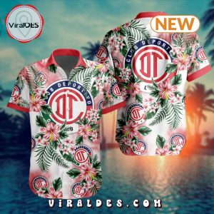 LIGA MX Deportivo Toluca Special Custom Hawaiian Design Button Shirt