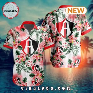 LIGA MX Atlas F.C Special Hawaiian Design Button Shirt