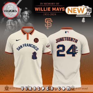 In Memory Of Willie Mays 2024 Rickwood Field Polo Shirt