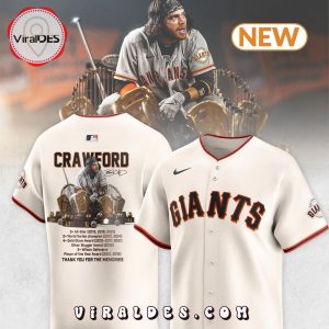 San Francisco Giants Brandon Crawford Signatures Baseball Jersey