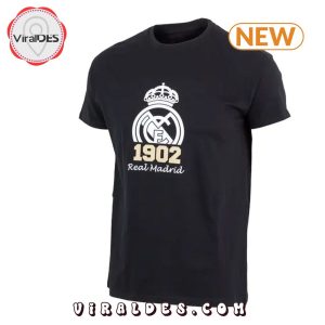 Premium Real Madrid Crest 1902 Black Shirt