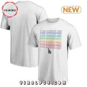 Special Los Angeles Dodgers Fanatics White Team City Pride Shirt
