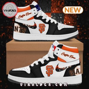 San Francisco Giants Custom White Air Jordan 1 High Top Sneakers