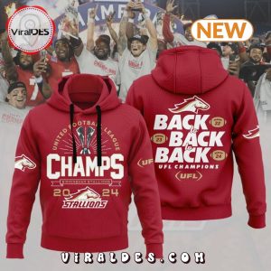 Birmingham Stallions Premium Champions 2024 Red Hoodie