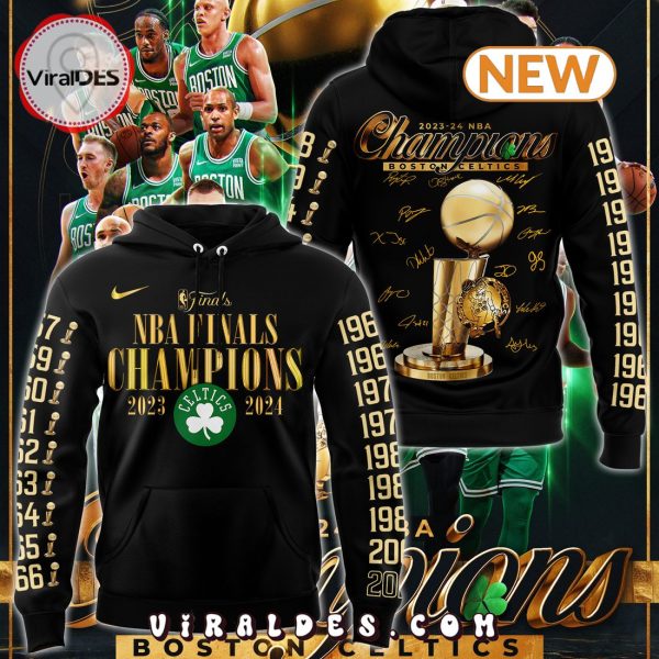 Boston Celtics 18-Time Black Finals Champions Hoodie, Jogger, Cap