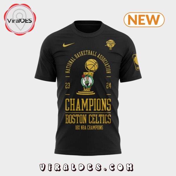 Boston Celtics 2024 Congratulations 18-Time Champions Black Shirt