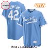 Brooklyn Dodgers Jackie Robinson Gray Throwback Cooperstown Replica Jersey