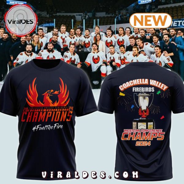 Coachella Valley Firebirds 2024 Western Conference Champions Black Shirt