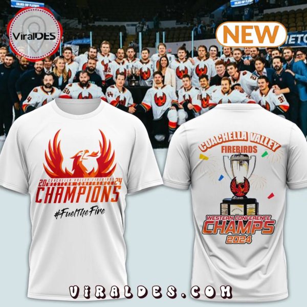Coachella Valley Firebirds 2024 Western Conference Champions White Shirt