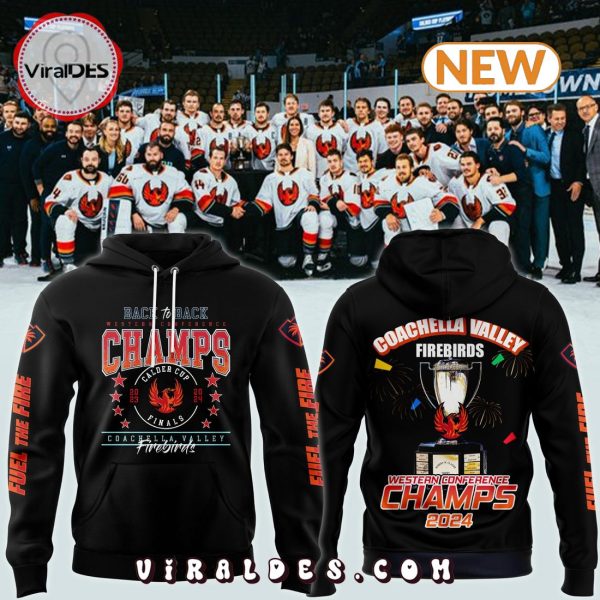 Coachella Valley Firebirds Western Conference 2024 Champs Black Hoodie