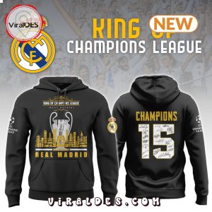 Real Madrid Special Edition For The 15th Cup C1 Black Hoodie