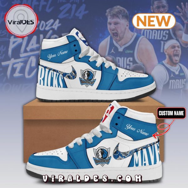 Custom Dallas Mavericks Air Jordan 1 High Top Shoes