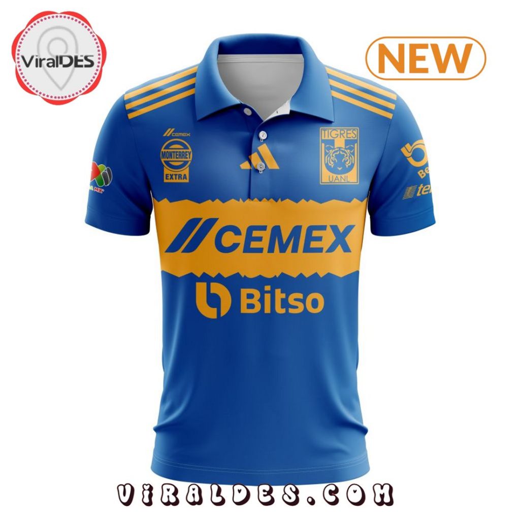 Custom LIGA MX Tigres UANL 2025 Away Polo - Viraldes Store