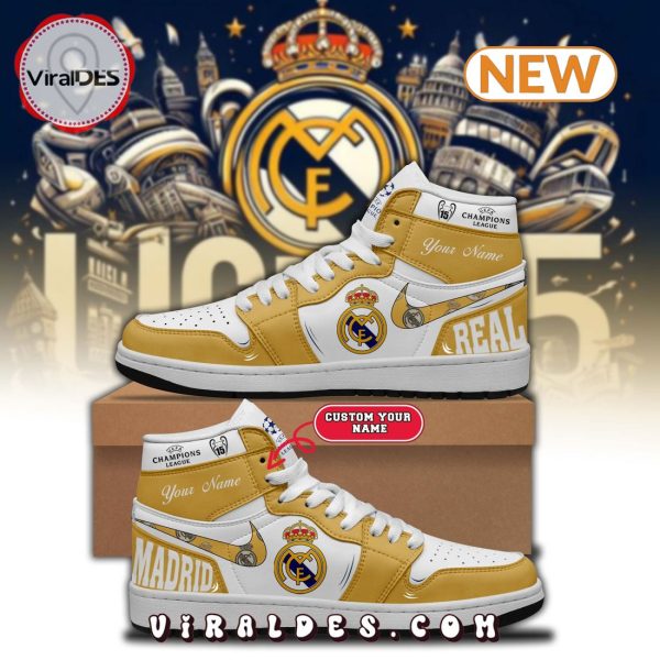 Custom Real Madrid Air Jordan 1 High Top Sneakers Special Editon