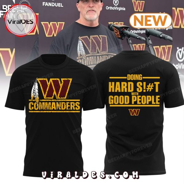 Dan Quinn Washington Commanders Hard Shit Black Hoodie