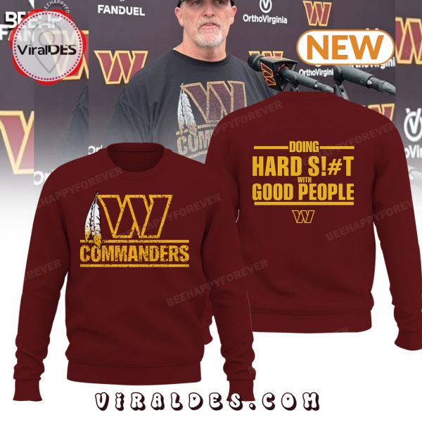 Dan Quinn Washington Commanders Hard Shit Red Hoodie