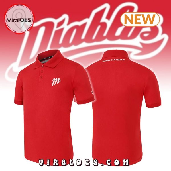 Diablos Rojos Del México New Era Lmb Hombre Rojo Polo Shirt