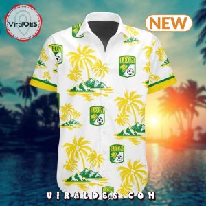 LIGA MX Club Leon Special Custom Hawaiian Design Button Shirt