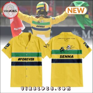 Forever Ayrton Senna Yellow Hawaiian Shirt