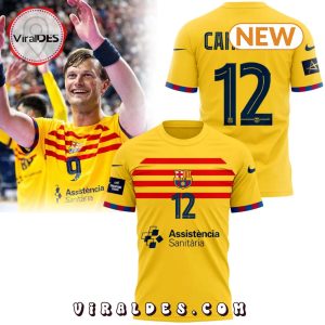 FC Barcelona Handbol EHF Champions League 2024 Yellow Shirt