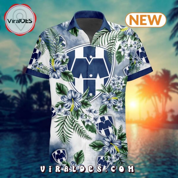 LIGA MX C.F. Monterrey Special Hawaiian Design Button Shirt