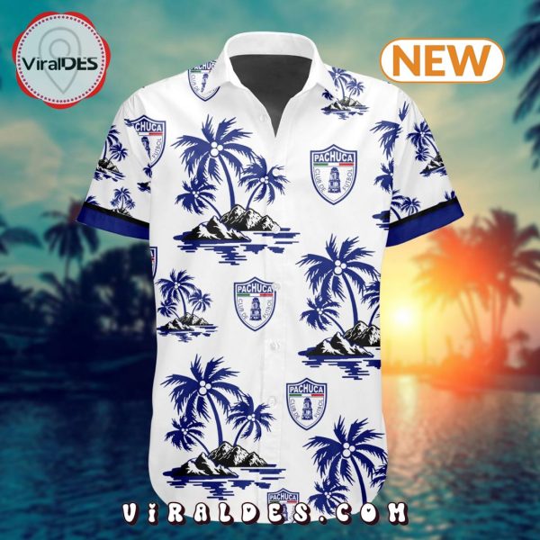 LIGA MX C.F. Pachuca Premium Hawaiian Design Button Shirt